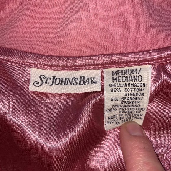 Pink St. John’s Bay Zip Up Sweatshirt Medium - Picture 2 of 4